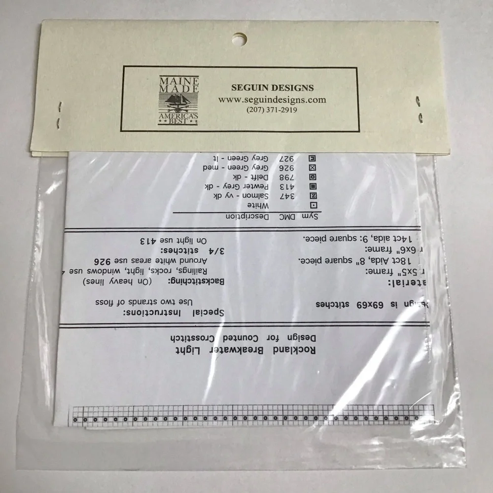 Rockland Breakwater Lighthouse Seguin Designs Counted Cross Stitch PATTERN ONLY